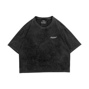 Nueva Llegada, Camisetas Cortas Personalizadas de Estilo Retro Urbano Vintage, Lavadas con Ácido, de Alta Calidad - Product Image 1