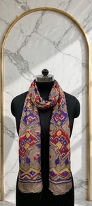 Pañuelo de Seda Corto para Mujer con Estampado Geométrico Digital, Ligero, Reversible, para Uso Diario en Todas las Estaciones, Accesorio de Estilo Tradicional - Product Image 3