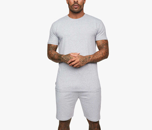 Ensemble d'été pour hommes, chemise à manches courtes et short, tenue respirante décontractée en deux pièces, style confortable pour l'extérieur - Product Image 1