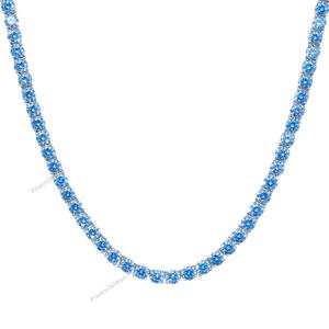 Collar de Cadena de Tenis de Plata de Ley Chapada en Oro de 5 mm, Duradero, Estilo Hip Hop, Pieza Destacada para Hombre, Precio de Fábrica - Product Image 1