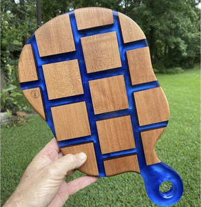Luxury Customized Color Resin Eco-Friendly Durable Kitchenware Cutting Board River <b>Wood</b> Design Chopping Block Art Board Ocean - Product Image 1