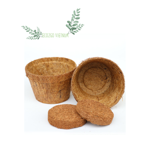Various Sizes Available Coconut Fiber Pot Sustainable Eco-Friendly Organic Seed Starter Coconut Coir Pot By Eco2go Vietnam - Product Image 4