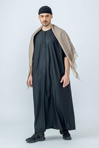 <b>Men</b> Juba Comfortable Islamic Traditional Clothing Long Muslim Robe Modest Loose Fit Breathable Material - Product Image 4