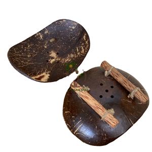 Porte-savon en coque de noix de coco, style feuille naturelle, fait à la main, porte-savon en coque de noix de coco, porte-savon en coque de noix de coco en forme de cœur - Product Image 1