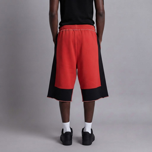 Shorts de jogging pour hommes en polyester/coton, style streetwear, couleur unie, poches latérales, confortables, respirants, taille élastique, séchage rapide, OEM/ODM - Product Image 5