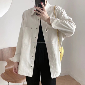 Chaqueta Vaquera de Mezclilla Lavada para Mujer, Chaqueta Vaquera de Manga Larga, Chaqueta Vaquera Extra Grande para Mujer con Entrega y Envío Rápidos - Product Image 5