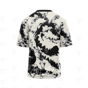 เสื้อยืดคุณภาพสูงขายส่ง พิมพ์ลายโลโก้ด้านหน้าด้วยเทคนิคซับลิเมชั่น เป็นมิตรต่อสิ่งแวดล้อม แห้งเร็ว ผลิตจากผ้าฝ้าย 100% สำหรับผู้ชาย ทรงหลวม - Product Image 5