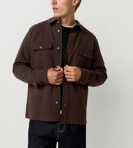 Chaqueta Cortavientos Ligera de Alta Calidad OEM al por Mayor con Logotipo Personalizado, Mezcla de Algodón/Poliéster, Cuello Clásico, para Hombre - Product Image 2