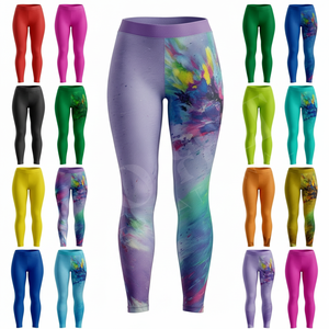 Leggings de sport moulants en polyester extensible grande taille avec logo personnalisé imprimé – Idéal pour l'entraînement, la musculation et le yoga – Offre spéciale - Product Image 1
