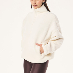 Veste en polaire sherpa pour femme de qualité supérieure, manteau d'hiver doux et chaud, veste décontractée à fermeture éclair intégrale, veste d'extérieur surdimensionnée, fabricant OEM personnalisé - Product Image 1
