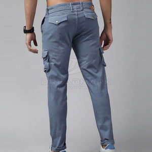 Pantalons cargo décontractés pour hommes, best-sellers, légers, pour l'automne, 100% coton, toile lavée - Product Image 3