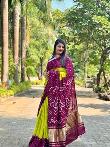 ผ้าไหมกัจิปาลลูเนื้อนุ่มสวยงามแบบใหม่สำหรับชุดส่าหรี - Product Image 3
