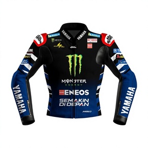 Blouson de moto en cuir MotoCP pour homme 2026 avec protection dorsale homologuée CE - Product Image 1