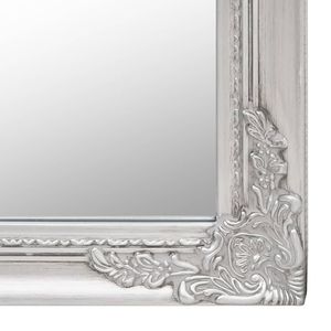 กระจกเงาตั้งพื้นสีเงินพร้อมกรอบไม้ยูคาลิปตัส - Product Image 6