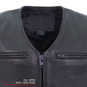 Gilet en cuir décontracté haut de gamme pour l'hiver, style motard, sans manches, avec motif, pour les collections de mode masculine et les acheteurs en gros - Product Image 3