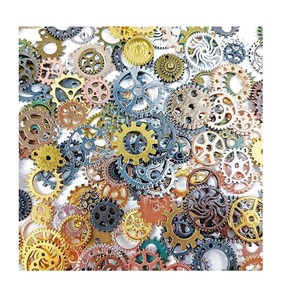 200 grammes de pignons steampunk antiques, mélangés, de couleurs variées, en métal, crânes, clés en laiton, breloques pour la fabrication de bijoux et d'artisanat - Product Image 4