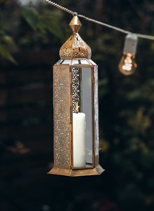 Antique Bronze Decorative <b>Metal</b> <b>Lantern</b> Scrollwork Pattern Candleholder <b>Lantern</b>, Bronze <b>Lantern</b> Centerpiece for Wedding - Product Image 5