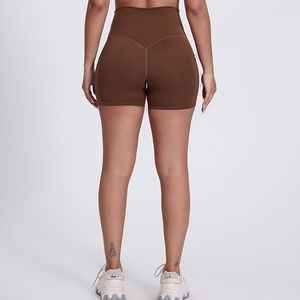 Shorts de Yoga de Cintura Alta para Mujer, Tres Cuartos, Satinados, con Bolsillos, Color Sólido, para Primavera/Verano, Fitness, Deportes, Ejercicio, Running - Product Image 6