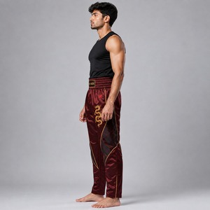 Pantalon de kick-boxing professionnel avec coutures renforcées, confort léger et durabilité accrue pour les athlètes actifs - Product Image 3