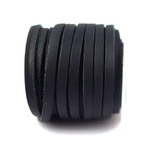 最新热卖3毫米平皮绳，黑色，Latigo，顶级粒面皮绳，用于DIY手镯和其他配件
