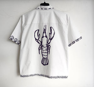 เสื้อเชิ้ตแขนสั้นผ้าแคนวาสลำลองสำหรับฤดูร้อนแบบยูนิเซ็กซ์ พิมพ์ลายตามสั่ง ราคาขายส่ง พร้อมปกเสื้อพับได้สำหรับผู้ชาย - Product Image 1