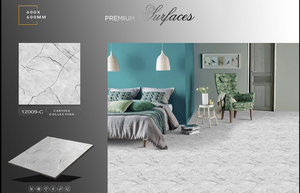 Azulejos de Porcelana Brillante de Diseño Moderno de 600x600 mm, Azulejos de Cerámica para Piso con Impresión de Mármol de 60x60 cm, Pulidos a Precio Moderno - Product Image 3