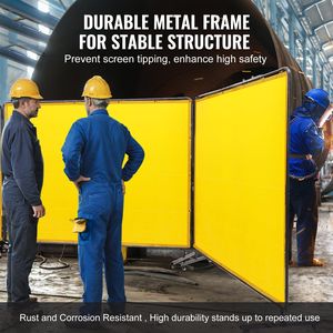 Schermo per saldatura in vinile ignifugo a 3 pannelli 6x8 con 12 schermi a tendina girevoli per protezione saldatura - Product Image 5