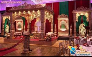 Deslumbrante Mandap Maharani para Bodas de Lujo, Estilo Moderno, Conjunto de Decoración de Mandap Bollywood, Novedad en Decoración de Bodas con Temática Bollywood, Sídney - Product Image 4