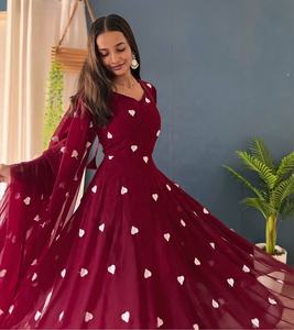 Robes Anarkali TENDANCE par FATEMA FASHION, en faux georgette brodée, tenue de soirée prête à porter, haut, bas, dupatta, salwar kameez - Product Image 6