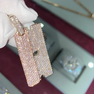VVS Moissanite Pass Diamond Tester 925 Silver Two Tone Iced Out Hip Hop Fancy Pendant Best Wholesale Price Manufacturing India - Product Image 1