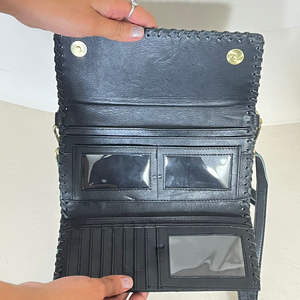 Bolso de Hombro de Cuero Genuino de Alta Calidad para Mujer, Cartera Cruzada Pequeña de Gran Capacidad, Hecha a Mano con Cuero de Vaca, Tipo Trifold - Product Image 6