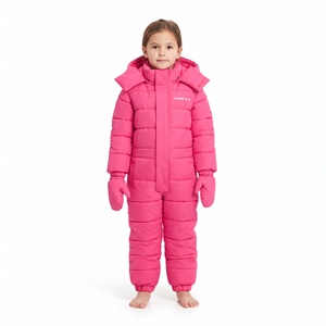 Mono de Nieve con Capucha Rosa para Niñas Hawk Eye, Aislante Sintético, Cortavientos, con Cierre de Cremallera, Ropa Exterior de una Pieza para Niños - Product Image 5