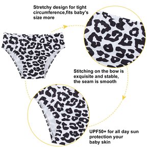 Ensemble bikini imprimé léopard pour femme, haut dos nu, bas taille haute torsadé, extensible, en Spandex et Polyester, séchage rapide, avec strass - Product Image 3