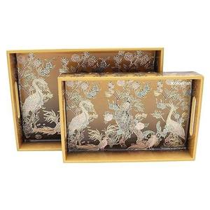 ถาดเสิร์ฟไม้พรีเมียม ทนทาน สวยงาม และหรูหรา เหมาะสำหรับเสิร์ฟของว่าง เครื่องดื่ม และอาหารในครัว - Product Image 3