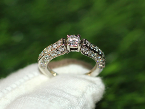 925 <b>Sterling</b> <b>Silver</b> Original Moissanite <b>Ring</b> Handcrafted Shimmering Fine Jewelry Rhodium Plated Prong <b>Set</b> Religious Style - Product Image 3