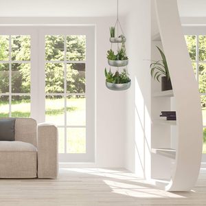 Chaîne de suspension en métal galvanisé pour plantes suspendues, support multi-niveaux pour plantes, décoration de jardin, balcon, patio, véranda, intérieur, extérieur, maison - Product Image 3