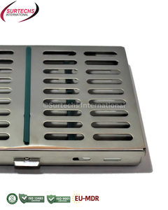 Casete de Esterilización Surtechs con Capacidad para 10 Instrumentos, Bandeja de Acero Inoxidable para Autoclave, Instrumentos Quirúrgicos Dentales - Product Image 6