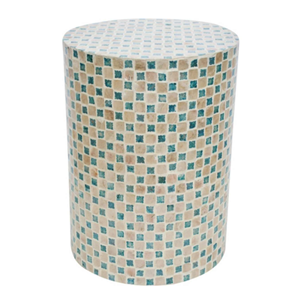 Table basse artisanale écologique en nacre avec cadre en bois, incrustation durable, style bohème, mobilier de salon, fabriqué au Vietnam - Product Image 3