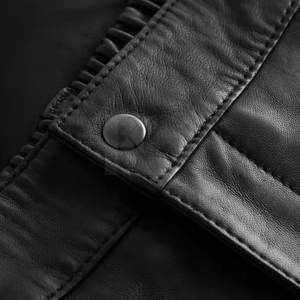 Pantalones Cortos Casuales de Cuero para Hombre con Costuras Reforzadas, Cintura Cómoda, Ecológicos y Transpirables para Uso Diario - Product Image 4