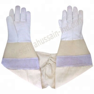 Guantes protectores de cuero de piel de cabra de alta calidad Venta caliente al por mayor Guantes de apicultura Trabajo al aire libre Pakistán - Product Image 6