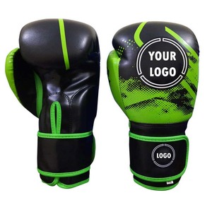 Gants de boxe Muay Thai de haute qualité avec logo personnalisé, en cuir PU professionnel, pour l'entraînement MMA - Product Image 1