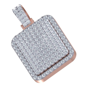 Colgante de Plata S925 con Moissanita VVS, Certificado IGI, Chapado en Oro Rosa, Estilo Hip Hop, Colgantes y Dijes de Diamantes con Forma Cuadrada Personalizados - Product Image 3