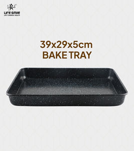 Plaque de cuisson rectangulaire en acier au carbone de qualité supérieure avec revêtement antiadhésif en granit multicouche, compatible four et distribution uniforme de la chaleur - Product Image 2