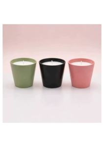Velas Cónicas Modernas en Frascos, Acabado Mate en Verde, Negro y Rosa, Cera de Soya sin Goteo, Ecológicas, para Decoración Interior del Hogar en Halloween - Product Image 2