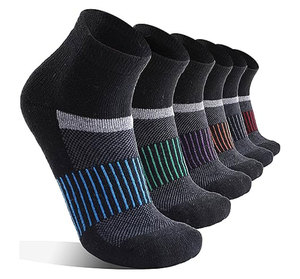 Chaussettes de sport respirantes à coupe basse avec motif rayé en plusieurs couleurs pour toutes les saisons et les sports de plein air - Product Image 5