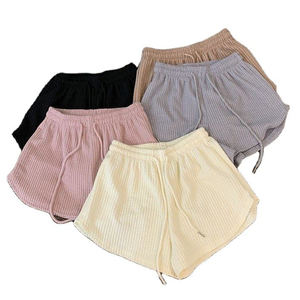 กางเกงขาสั้นคอร์ดูรอยคุณภาพสูงสำหรับผู้หญิง แฟชั่นฤดูร้อน กางเกงขาสั้นเอวต่ำ ผ้ายืด สไตล์บิกเกอร์ เหมาะสำหรับออกกำลังกาย - Product Image 1