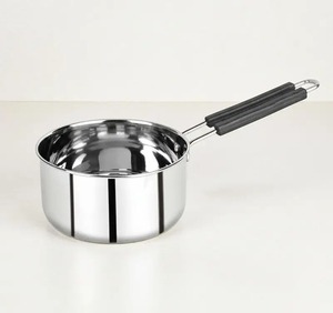 Casserole en acier inoxydable avec double poignée, petite marmite de cuisson compatible induction, ustensile de cuisine - Product Image 3