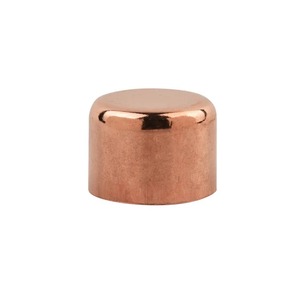 Conector de tubo roscado de latón con tapa final de cobre de 7/8 pulgadas, resistente a la corrosión de alta presión para tuberías industriales y de plomería - Product Image 1