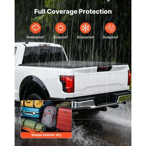 Couverture de benne rigide pliable en trois parties pour Ford F150 2015-2025, benne standard de 6,5 pieds, en fibre de verre imperméable - Product Image 5