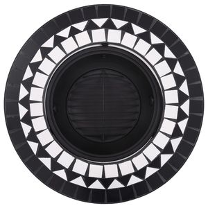 26.8 \ "in ceramica mosaico fuoco Pit in bianco e nero - Product Image 5